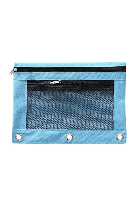 Storage & Organization Pencil Pouch 3 Ring, Zipper Pouches Case Binder Cosmetic Bag