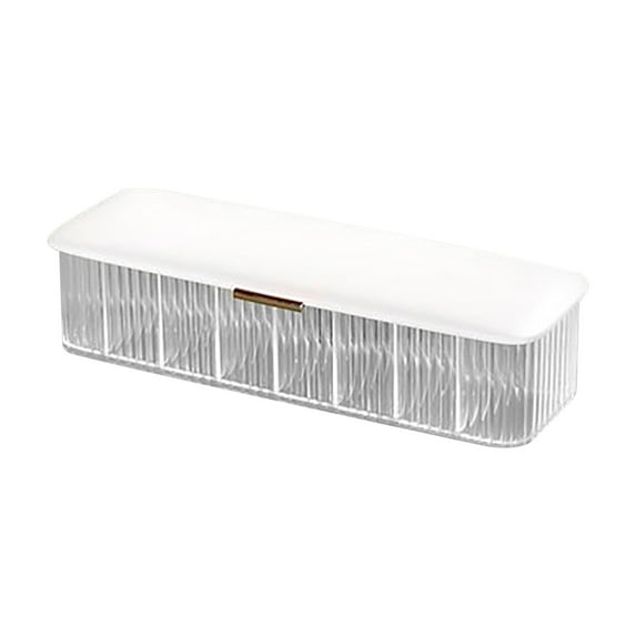 Tahtuvzn Storage & Organization Transparent Plastic Charger Cord Organiser with Lid, Data Cable 8 Compartments, Easy to Store without Tying Cables, Electronic Accessory Box