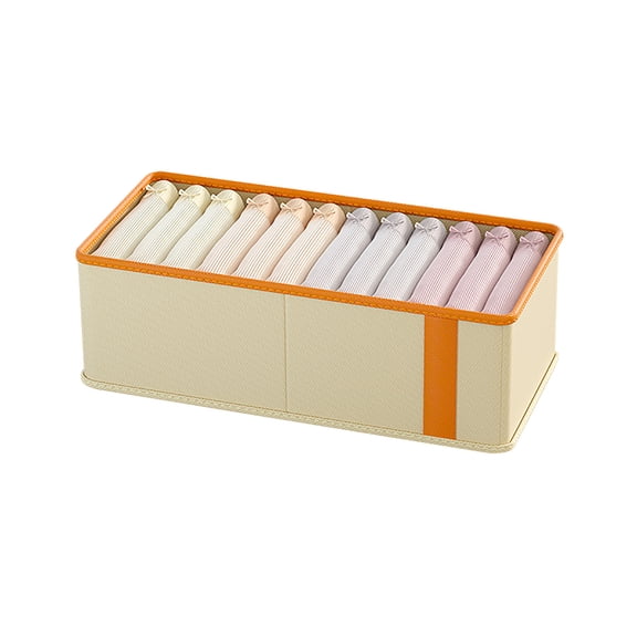 Bwiyojiz School Storage & Organization S Cloth Foldable Closet Box, Clothes Basket Box Miscellaneous Pants Artifact, Beige, Gifts for Friend