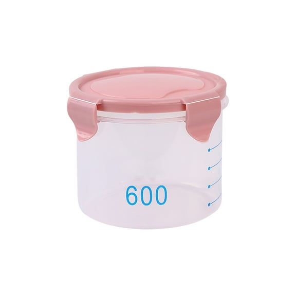 Bwiyojiz School Storage & Organization S With Graduated Round Jars Sealing Plastic Kitchen Lids Snack Grains Yoghurt Cheese Cake, Gifts for Her