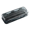 thumbnail image 1 of Bwiyojiz Storage & Organization Transparent Double Layer Plastic Case with Lid 4 Removable Ruler Inserts Multi Lattice Devise and Compartments for Cosmetics Erasers Clips, Black, Gifts for Sisters, 1 of 4