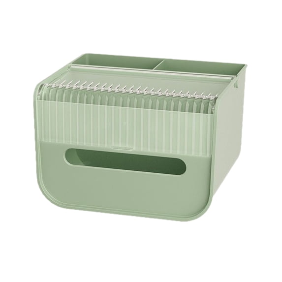 Tahtuvzn School Tissue Organization Box Storage Containers, Plastic, Green, 7x6.1x4.9in