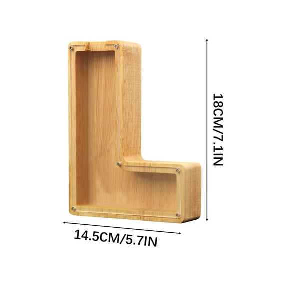 Tahtuvzn Tools Wooden English Letter Can Transparent Glass Can, Gifts for Family