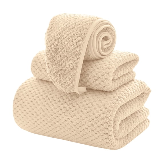 Tahtuvzn Towels Bath Sheets Large Shower Cap Set of 3 Oversized Sheet Soft Absorbent Bathroom Towel Microfiber Quick Dry for Hotel Gym
