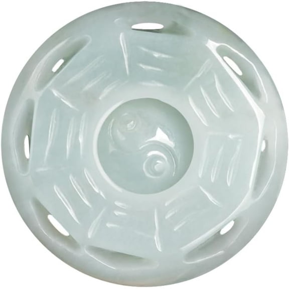 Tai Chi Bagua Jade Pendant Necklace, a Carefully Crafted Bagua Diagram that Symbolizes Transformation and Harmony, Provides a Tranquil and Powerful Accessory for Your Spiritual Journey
