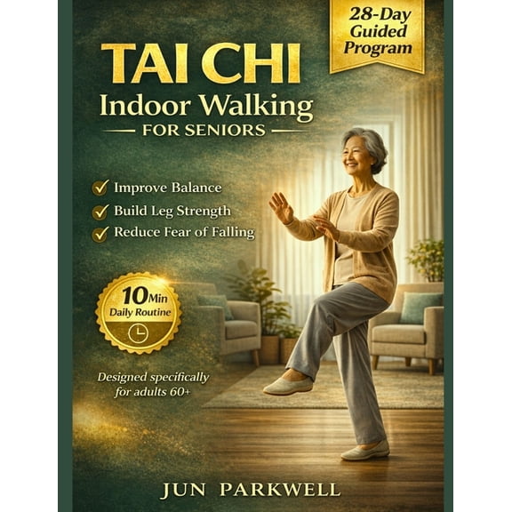 Tai Chi Indoor Walking For Seniors: From Unsteady Steps to Confident Walking: A Gentle 28-Day Home Program to Improve Ba, (Paperback)