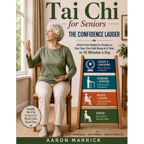Tai Chi for Seniors: The Confidence Ladder, Climb From Seated to Steady on Your Feet, One Safe Rung at a Time, in 10 Min, (Paperback)