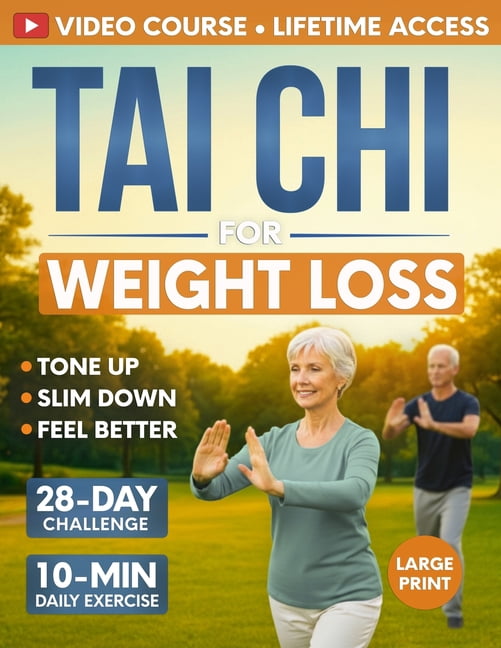 Tai Chi for Weight Loss: 28-Day Challenge with Simple 10-Minute Daily Routine & Low-Impact Exercise for Seniors to Help , (Paperback)