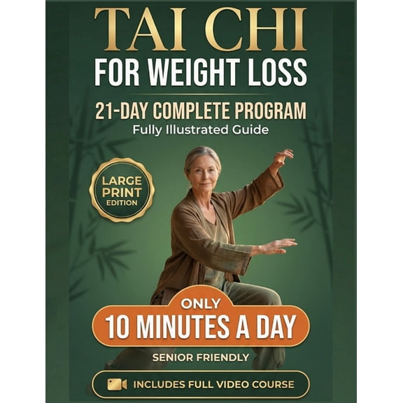 Tai Chi for Weight Loss [Large Print]: A complete 21-day program to restore balance, strength, and energy. Gentle 10-min, (Paperback)