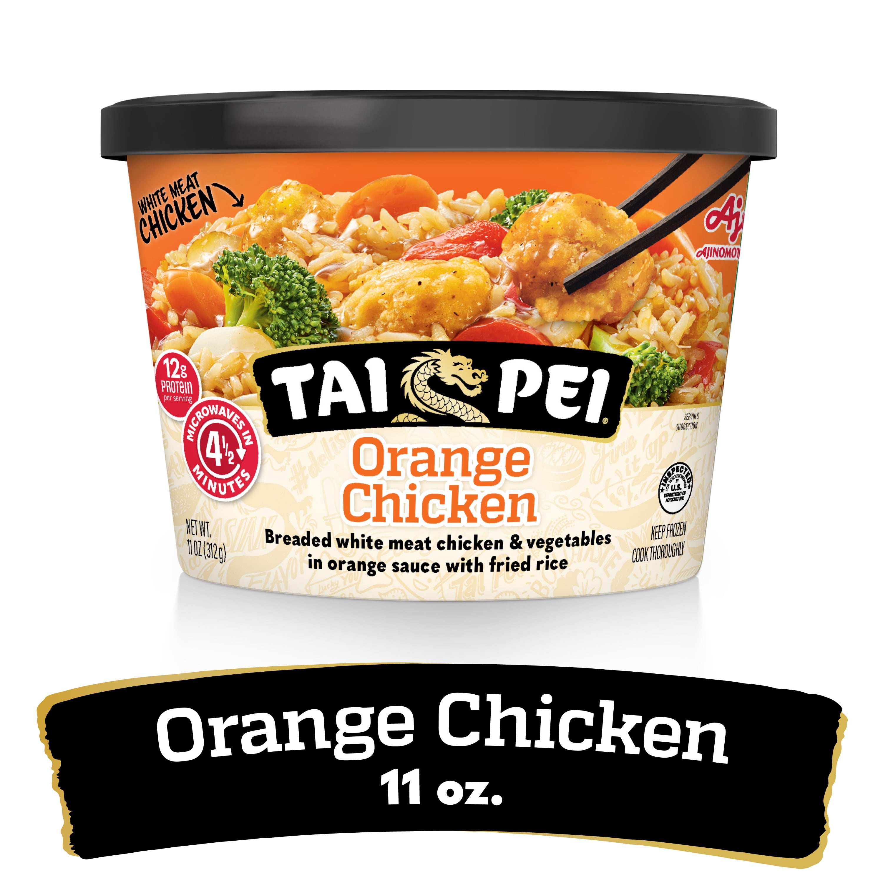 【taii】 Tai Pei Orange Chicken, Frozen Asian Entrée, 11 oz - Walmart.com