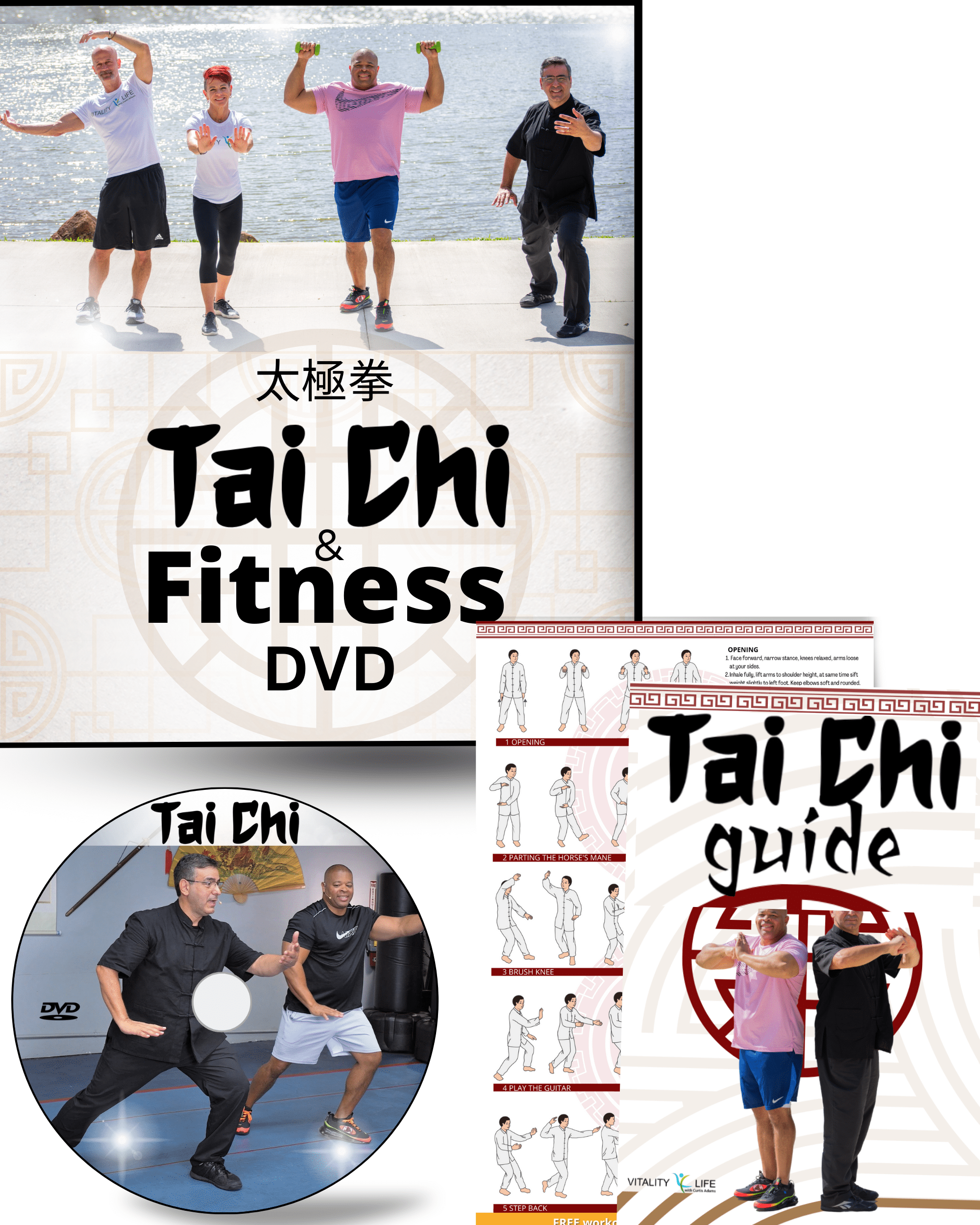 Tai chi DVD for beginners and seniors + Guide. Qi gong
