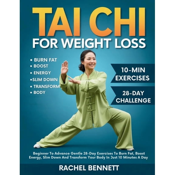 Tai chi For weight Loss: Beginner To Advance Gentle 28-Day Exercises To Burn Fat, Boost Energy, Slim Down And Transform , (Paperback)