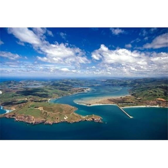 Taiaroa Head Otago Peninsula Aramoana & Entrance to Otago Harbor Near Dunedin New Zealand Poster Print by David Wall