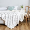 thumbnail image 1 of Taibuwu Cozy Thick Fuzzy Faux Rabbit Fur Throw Blanket, Double Sided Luxury Comfy Cute Furry Bubble Blanket for Winter, Plush Warm Shaggy Fluffy Small Blankets for Sofa Bed(50"*60"), 1 of 10