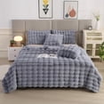thumbnail image 1 of Taibuwu Faux Fur Blanket, Soft and Fluffy Blanket, Fuzzy Cozy Plush Bubble Blanket for Couch, Sofa and Bed, Thick and Warm Blanket, 63x80 inches, 1 of 7