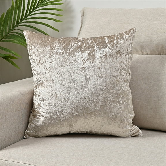 Taibuwu Gold Diamond Velvet Euro Shams Decorative Throw Pillow Covers 12x20Inch Set of 2 Solid Square Euro Pillow Shams for Sofa Couch Bedroom