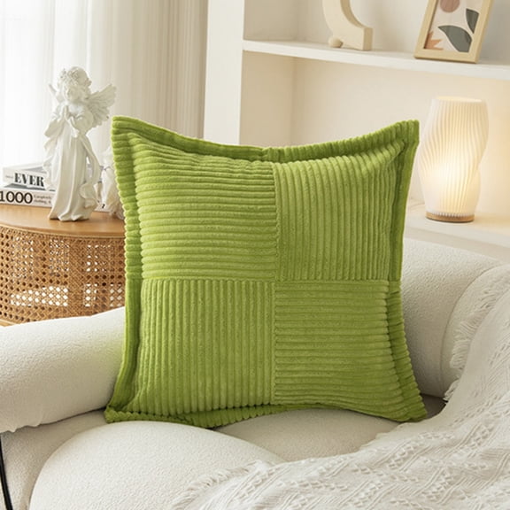 Taibuwu Pack of 2 Pillow Covers 18x18 Inch Boho Decorative Spliced Throw Pillow Covers Soft Couch Pillowcases Cross Patchwork Textured Cushion Covers for Sofa Bed Living Room Decor