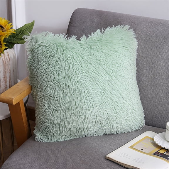 Taibuwu Pack of 2 Throw Pillow Covers Luxury Fluffy Pillows Decorative Pillows Plush Cushion Case Fuzzy Mongolian Merin Style for Bed Couch Sofa Living Room Spring Home Decor 12x20 Inch