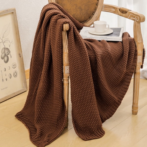 Taibuwu Sofa Bed Knitted Blanket Soft Corrugated Knitted Blanket for Living Room Comfort Lightweight Blanket 51x63 Inches