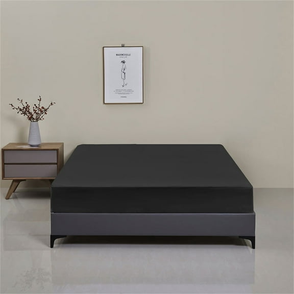 Taibuwu Terry Cloth Fitted Sheet Queen Size Waterproof with Elastic All Around Fits Mattress Protector Cover 18 Inch Deep Pocket Fitted Bed Sheet Only