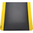 thumbnail image 1 of 36" x 60" Diamond Plate Ergonomic Mat, 15/16" Thick, Black/Yellow Border, 1 of 2