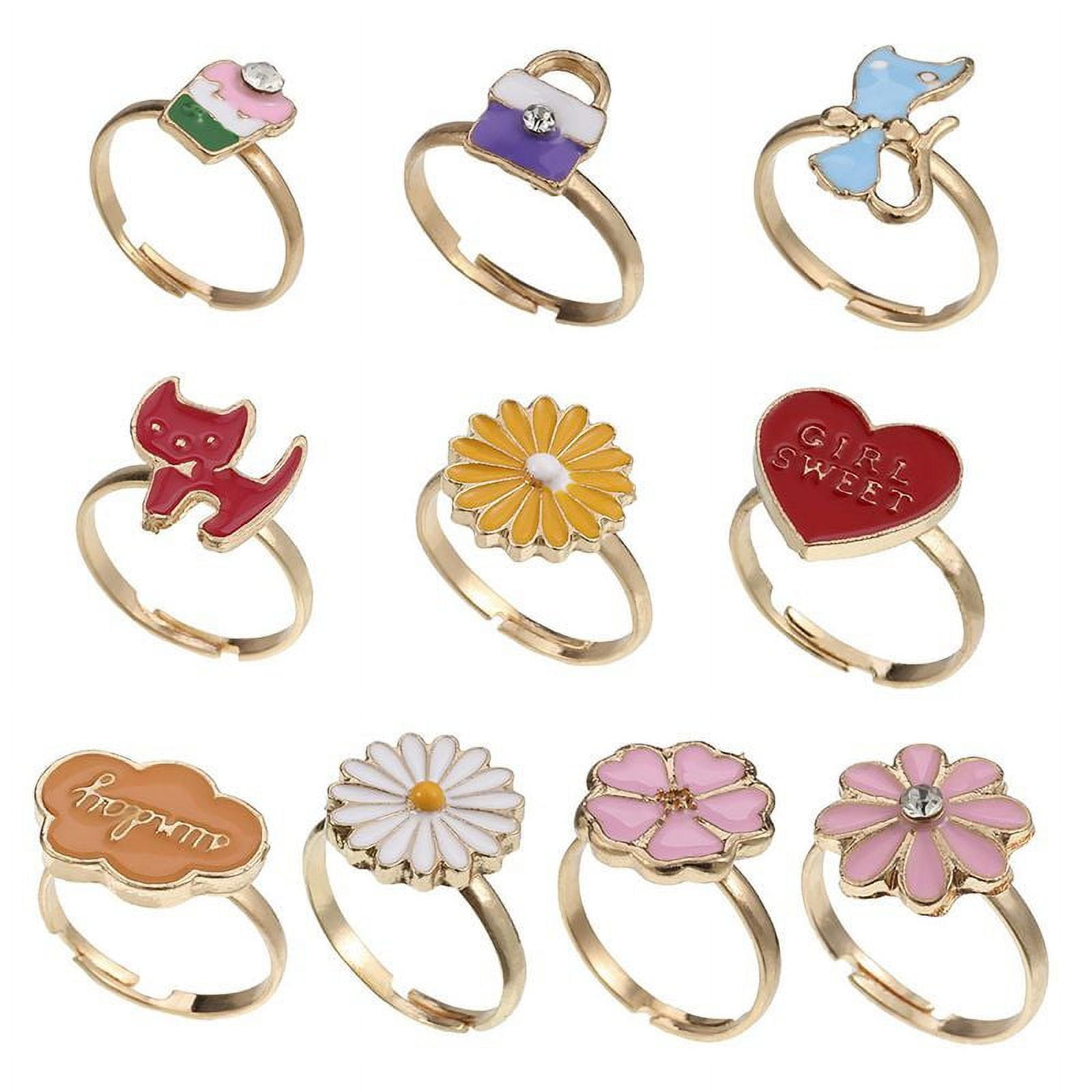 Initial Rings for Teen Girls, Rose Gold Rings for Girls Letter K Initial  Rings for Girls