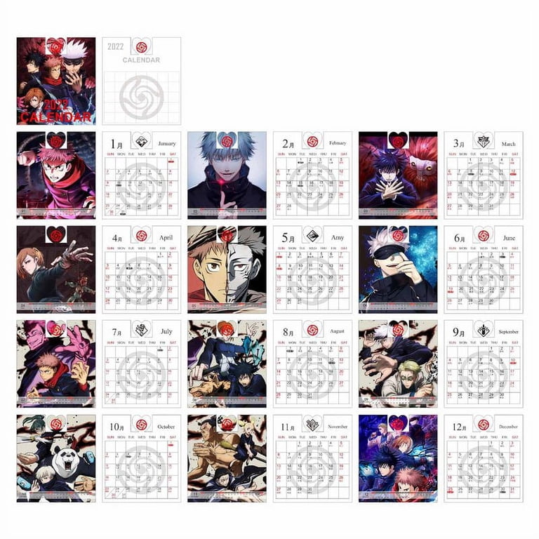 Taicanon 2022.01-12 Anime Desk Calendar, Jujutsu Kaisen High-definition  Printing Patterns Desktop Calendar,Monthly Plan Paperback,Fans Collection  Gift(Jujutsu Kaisen) - Walmart.com