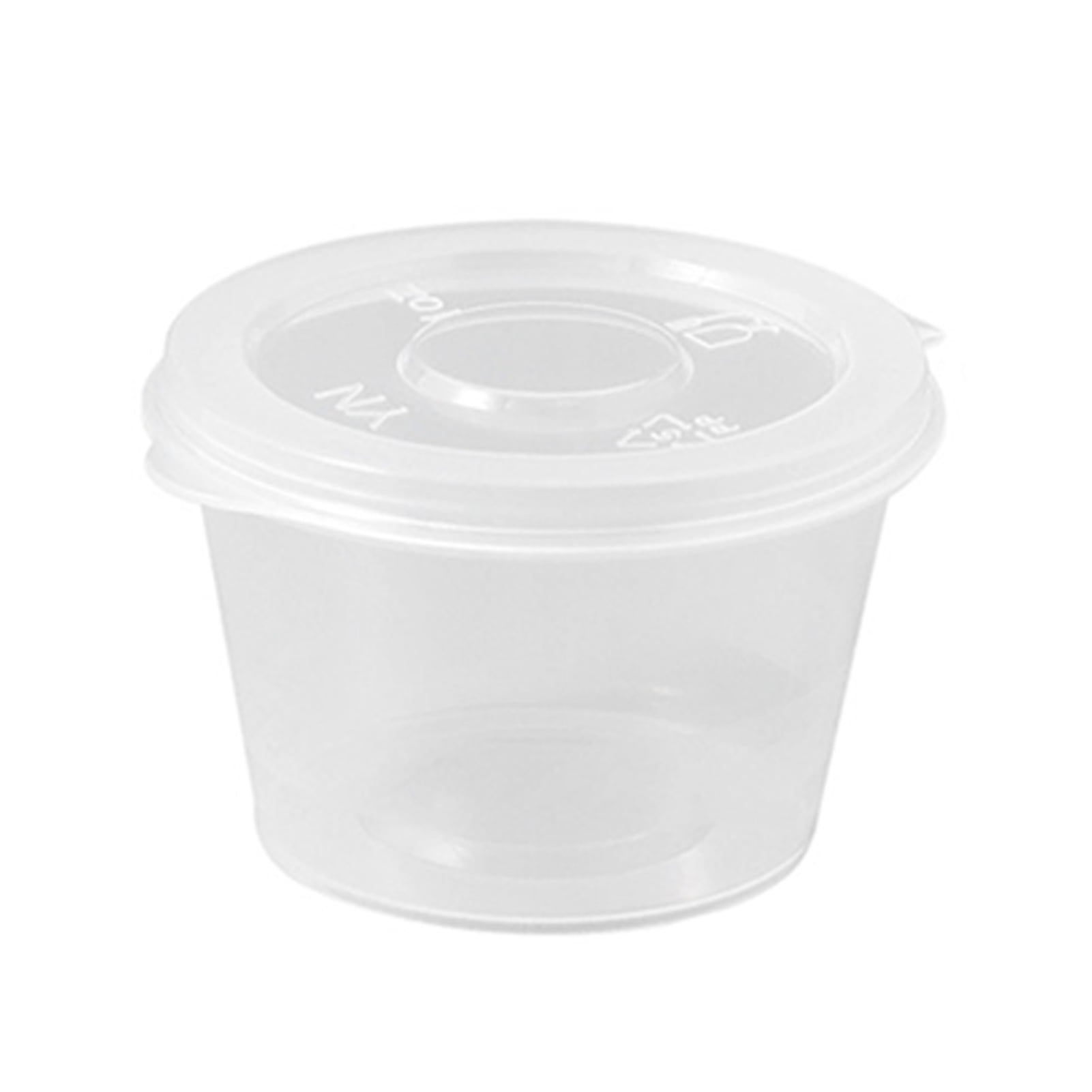 Taicanon 50 Pack Disposable Leak Proof Sauce Pots With Hinged Lids