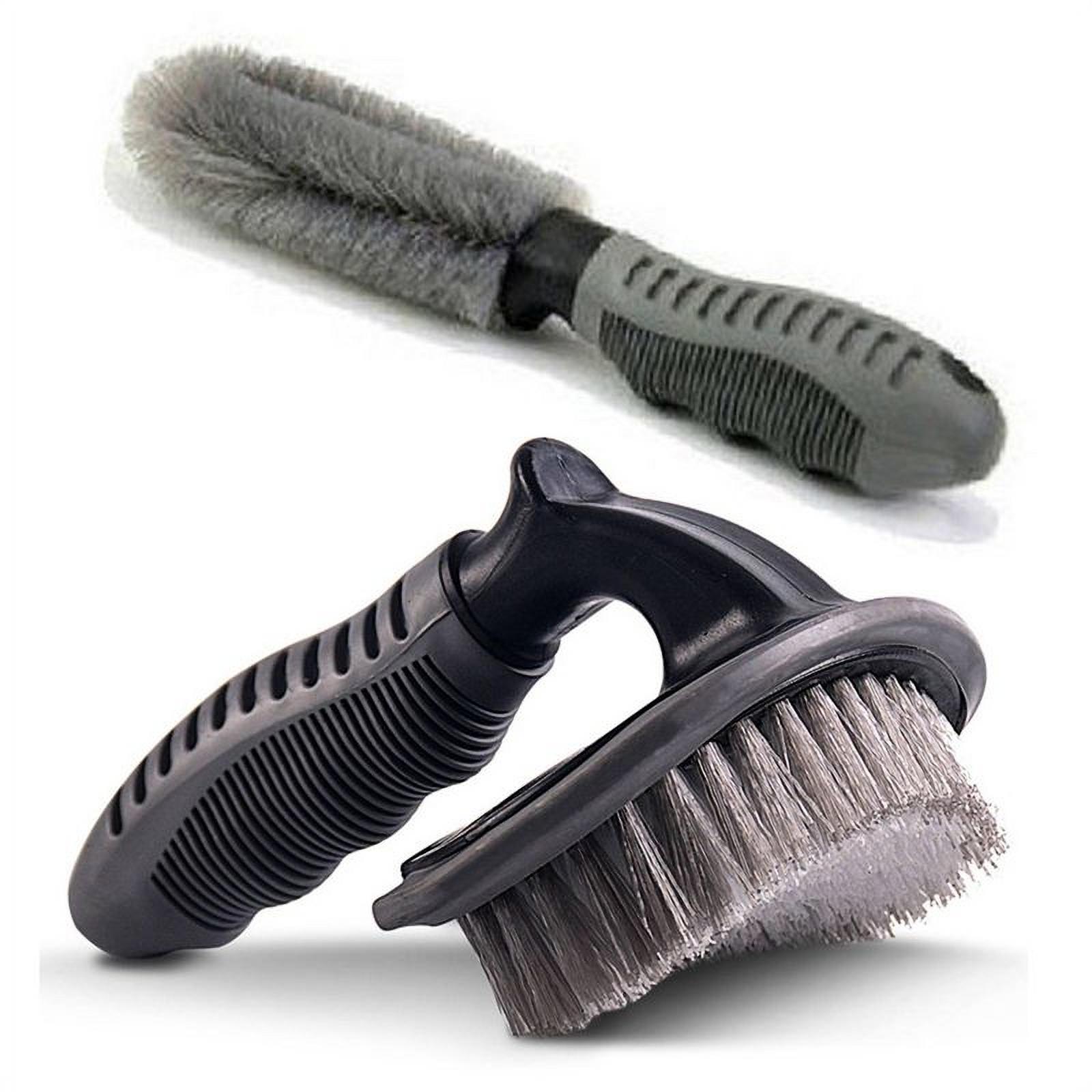 Car Auto Wheel Cleaning Brushes Rim Scrub Wire Flocking Brush Tire