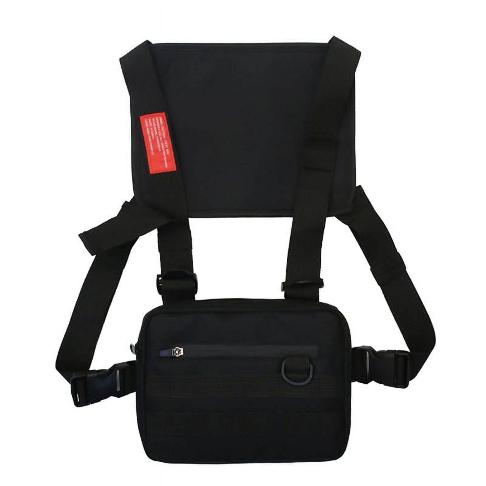 Taicanon Fashion Chest Bag Multipurpose Sport Vest Chest Bags Outdoor Sports Chest Bag Sports Chest Pocket Bag Travel Crossbody Shoulder Bag(Black1) - image 1 of 5