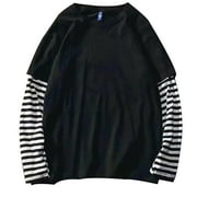 Taicanon T Shirt Teens Youth Short Sleeve Sweatshirt Solid Crop Top Clothes(Black-2XL)