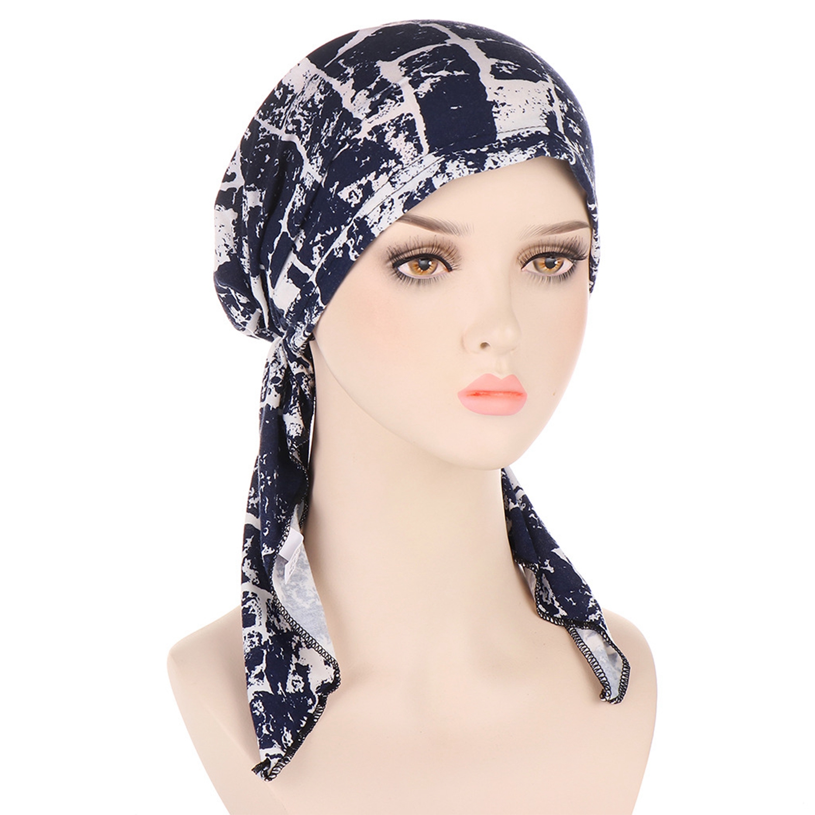 Taicanon Women Chemo Hat Turban Beanie Pre Tied Headwraps Headwear Bandana For Hair Lossstyle 0270