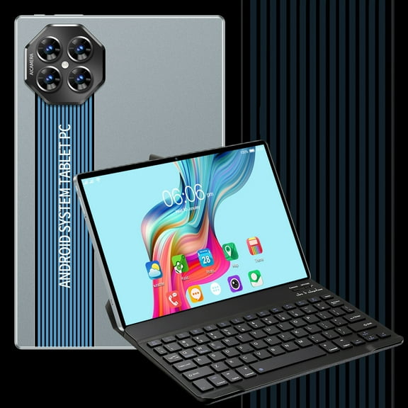 Taicans 10.1Inch android Tablet with Dual SIM & Calling,2GB RAM 32GB ROM (Expand to 256GB),8000mAh Battery,5G WiFi,HD IPS Screen,Bluetooth GPS,13MP Camera - Includes Keyboard Support‌