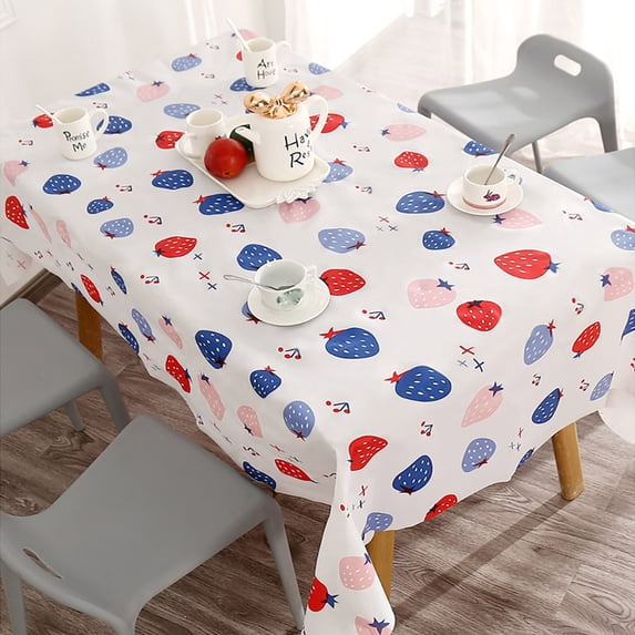 Taicans Waterproof Rectangle PVC Tablecloth,PVC Rectangle Tablecloth Waterproof Oilproof Stain Resistant Wipeable Vinyl Table Cloth for Kitchen Dining and Outdoor Picnic,35 x 54 Inch A