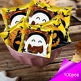 thumbnail image 1 of Taicans 100Pcs Halloween Treat Bags - Plastic Candy Goodie Bags for Kids Party Favors,Trick or Treat Snack Bags (3.94x5.12in),Multicolor Gift Bags for Classroom,Baked Goods & Holiday Events, 1 of 6