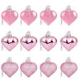 thumbnail image 1 of Taicans ‌12-Pcs Shiny Red Heart Christmas Tree Ornaments Set - Gold Hooks (2.5") - Perfect for Christmas Trees,Valentine's Day,Weddings & Parties - Festive Holiday Decorations‌, 1 of 6