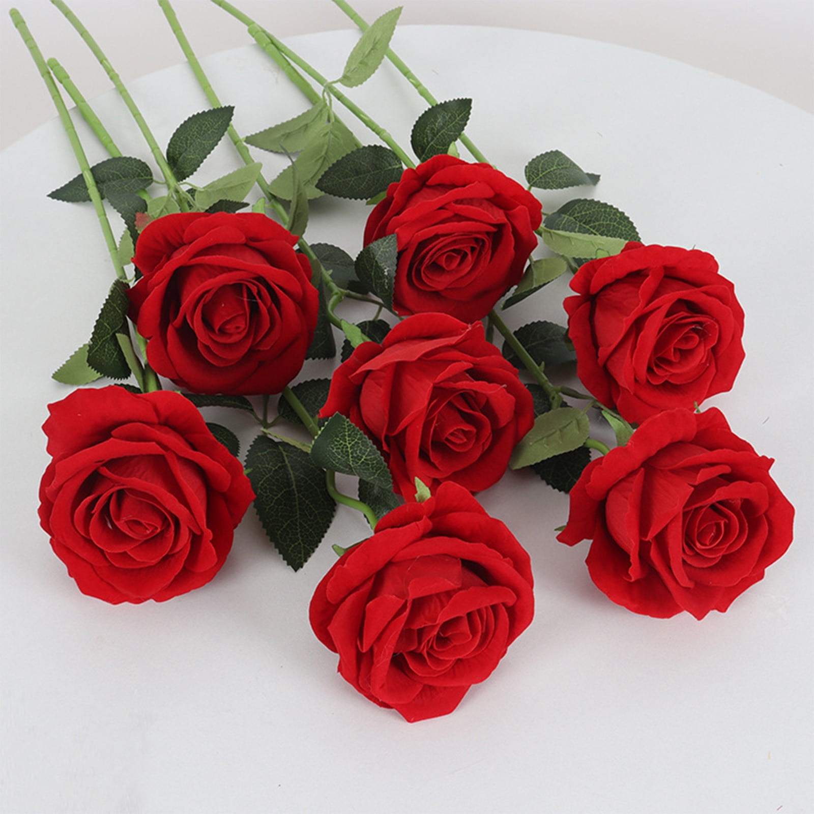 Taicans 15PCS Artificial Silk Roses with Long Stems – Realistic Fake ...