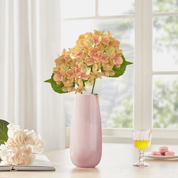 Taicans 17.7in Artificial Flower Hydrangea Stem,Real Touch Hydrangea Artificial Flowers,Large 54 Petals,Lifelike Silk Fake Hydrangea for Wedding Bouquet,Table Centerpiece,Bridal Shower,Vase