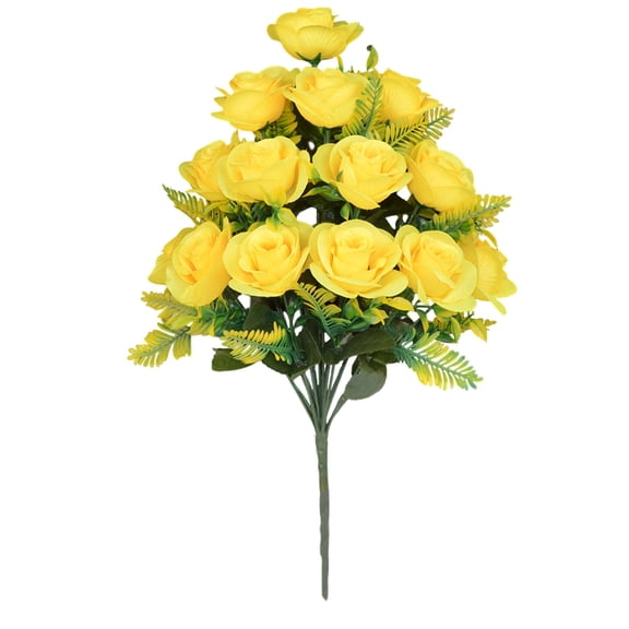 Taicans 18-Heads Realistic Artificial Red Rose Bush,19.7in Silk Faux Flowers for Vase,Home Decor,Wedding,Party Decorations,Indoor Outdoor Artificial Plants