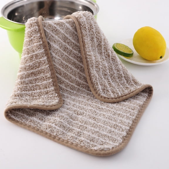 Taicans 1Pcs Kitchen Scrubber Dishcloth,Stripe Kitchen Dishcloth,Kitchen Towels,Quick Drying Hand Kitchen Towels,Reusable Dishwashing,11.8x11.8in