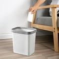 thumbnail image 1 of Taicans 2.2 Gallon Square Trash Can,Open Top,Small Trash Can Plastic Garbage Can Wastebasket Container Bin for Bathroom,office,Bedroom,Kitchen,Home White, 1 of 6