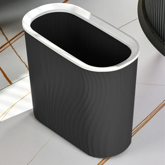 Taicans 2.8 Gallon Wastebasket,Deskside Bin,Small Trash Can Wastebasket,Container Bin for Narrow Spaces Bathroom,Bedroom,Kitchen,office,Home Black