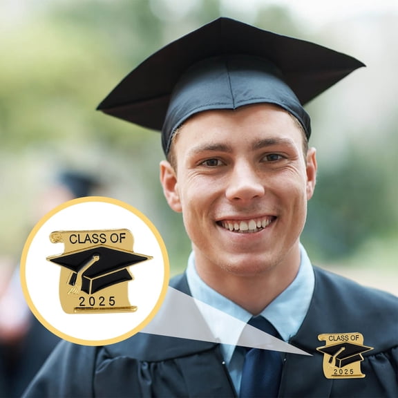 Taicans 2025 Graduation Enamel Lapel Pins Bulk Class of 2025 Graduation Gifts Cap Souvenir Emblem Badges Diploma Design,Class Graduation Cap School Student Enamel Lapel Pin A