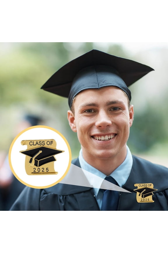 Taicans 2025 Graduation Enamel Lapel Pins Bulk Class of 2025 Graduation Gifts Cap Souvenir Emblem Badges Diploma Design,Class Graduation Cap School Student Enamel Lapel Pin A