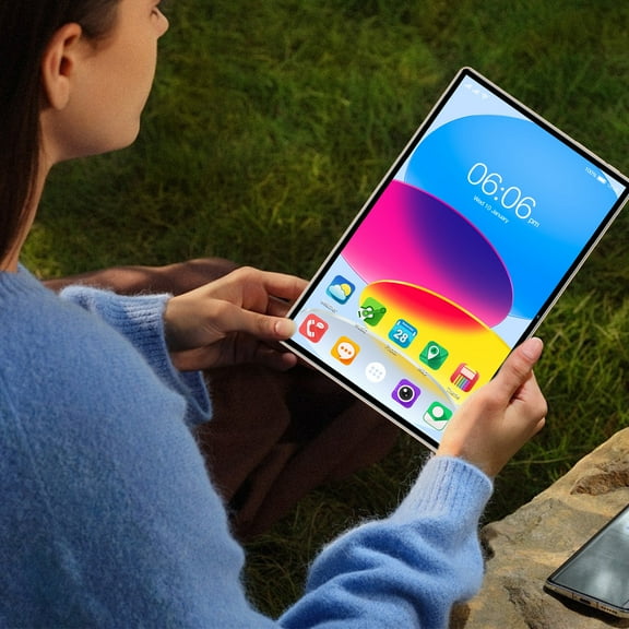 Taicans 2025 Upgrade 10.1" android Tablet with SIM Card Slot,4GB RAM 32GB ROM+256GB Expand,2K HD Screen,12000mAh Battery,5G WiFi,24MP+32MP Cameras - Perfect for Work Zoom Games Streaming