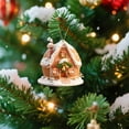 thumbnail image 1 of Taicans ‌3.1" Christmas Gingerbread House Ornament - Snowy Scene Holiday Decor,Miniature Xmas Gift for Tree Mantel Shelf,Winter Wonderland Festive Decoration,Perfect Stocking Stuffer & Party Favors‌, 1 of 6