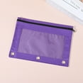 thumbnail image 1 of Taicans 3 Ring Binder Pencil Pouch with Clear Window,Durable Fabric Zipper Pencil Case,Fits Standard 3-Ring Binders,office Supplies for Pens,Markers,and Stationery, 1 of 3