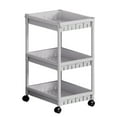 thumbnail image 1 of Taicans 3 Tier Rolling Storage Cart with Wheels,Plastic Organizer with Hooks,Movable Utility Cart for Kitchen Bathroom Living Room Bedroom,Large Capacity Open Shelf Rack, 1 of 6