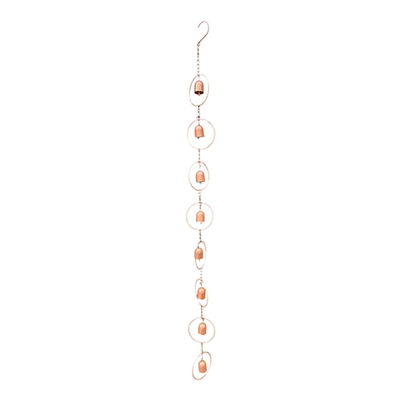 Taicans 4.1ft Bell Rain Chain,Rain Chains for Gutters with 8 Bells,Rain Catcher Chain with Bell for Eaves Drainage,Replacement for Downspout,Decorative Garden Wind Chime for Patio & Terrace