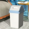 thumbnail image 1 of Taicans 4.2 Gallon Swing Top Trash Can,Small Trash Can with Lid,Plastic Garbage Bin,Garbage Can with Lid for Washroom,Bathroom,Bedroom,office,Kitchen B, 1 of 4